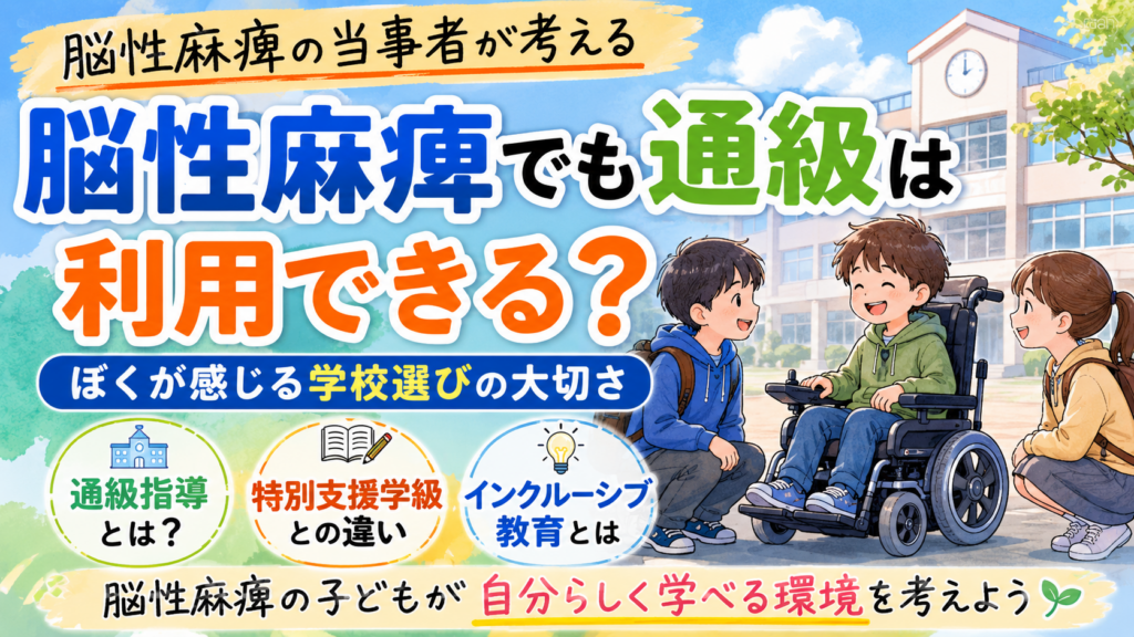 脳性麻痺でも通級は利用できると書いてある画像